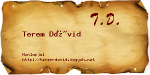 Terem Dávid névjegykártya