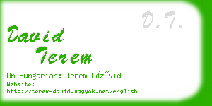 david terem business card